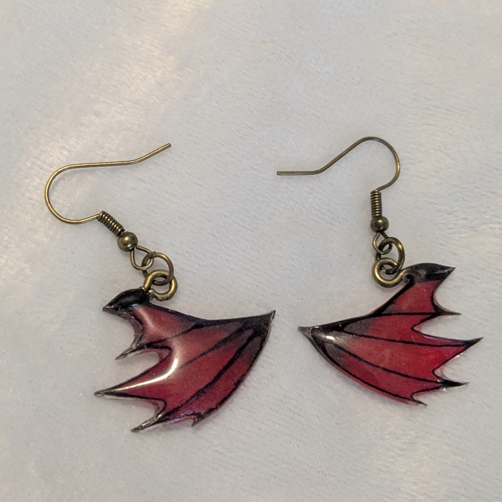 Red Wing Earrings